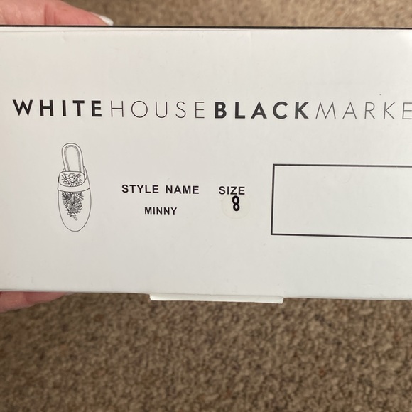 Beautiful Suede Mules with embroidered flowers by White House Black Market - Picture 5 of 5